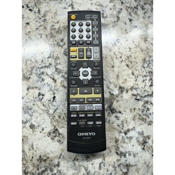 Genuine ONKYO RC-647M RC-649M RC-668M RC-690M AV Receiver Remote TESTED - Picture 1 of 6